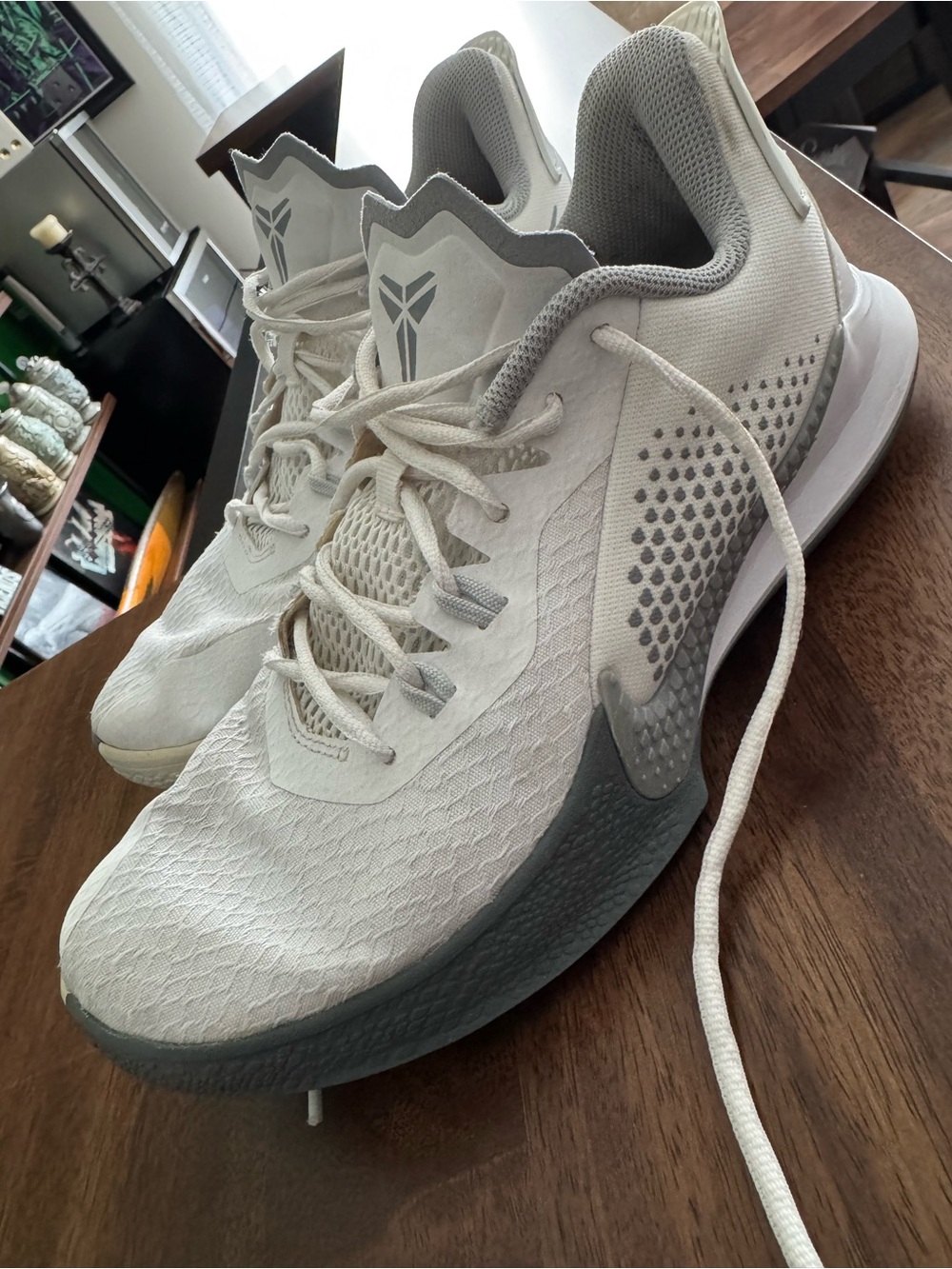 Nike Kobe Mamba Fury - White and Light Gray size 8.5